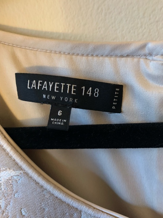 Lafayette 148 New York Taupe Jacquard Midi Sheath Dress - Picture 3 of 11